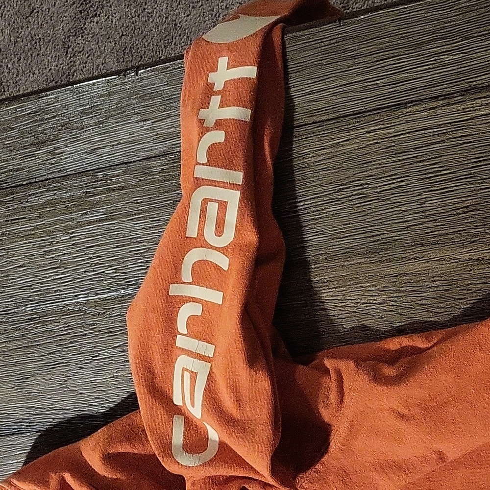 Orange Carhartt Medium Long Sleeve Tee - Picture 7 of 7